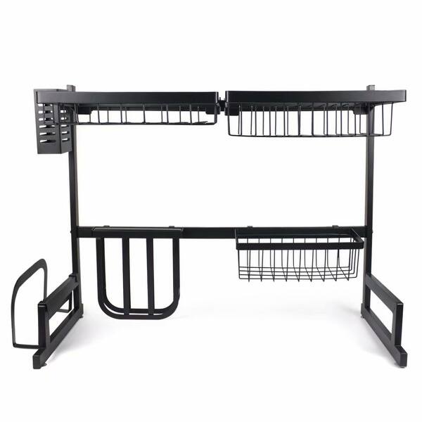 25 59 33 46 Stainless Steel Dish Rack Sink Rack Plate Bowl Dish Drainer Kitchen Tool Shelf Cutlery Holder Storage Black On Sale Overstock 30617430 Kitchen sink dish drying rack. sink rack plate bowl dish drainer
