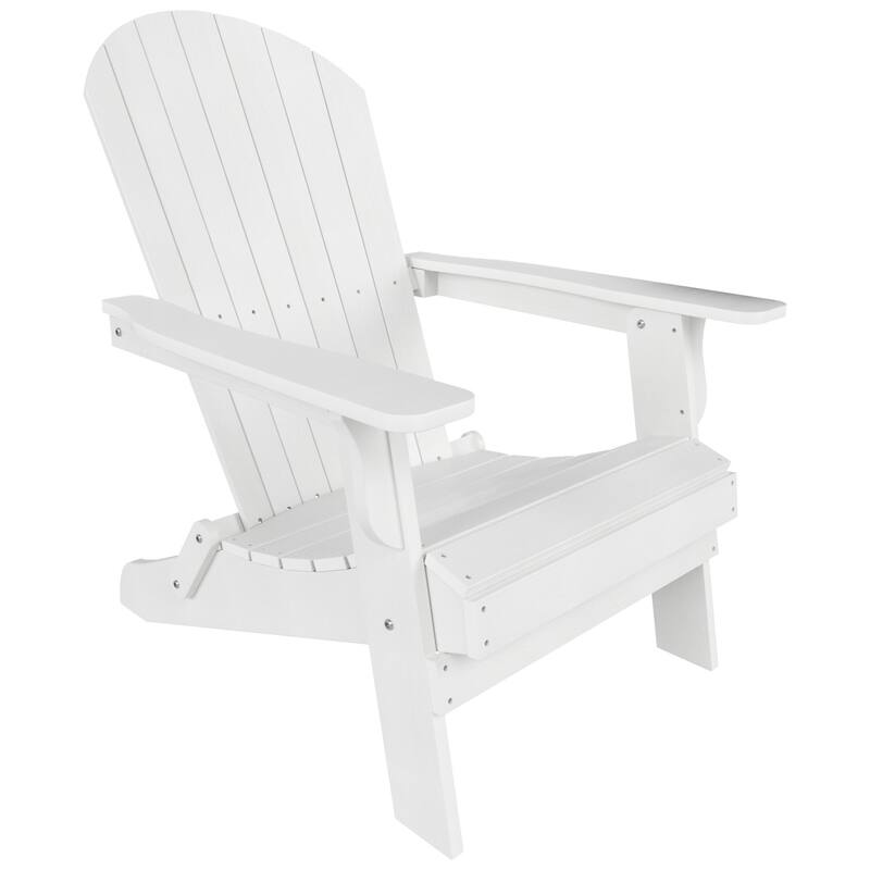 Vineyard HIPS Outdoor Folding Eco-Friendly All Weather Seashell Adirondack Chair (Set of 4)