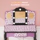 preview thumbnail 13 of 13, Kids MDF Vanity Table Set In Pink With 1 Drawer With 3-Color Dimmable LED Bulb - N/A