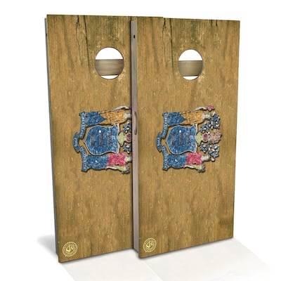 New Jersey Flag Outdoor Cornhole Board Set