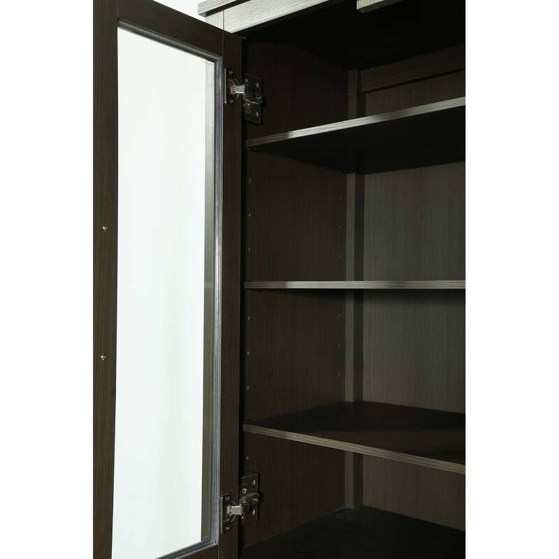 Laura 16-28 Inch Bath Storage Glass Cabinet