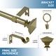 preview thumbnail 9 of 34, Modern Square Urn Adjustable Drapery Curtain Rod with Clip Rings