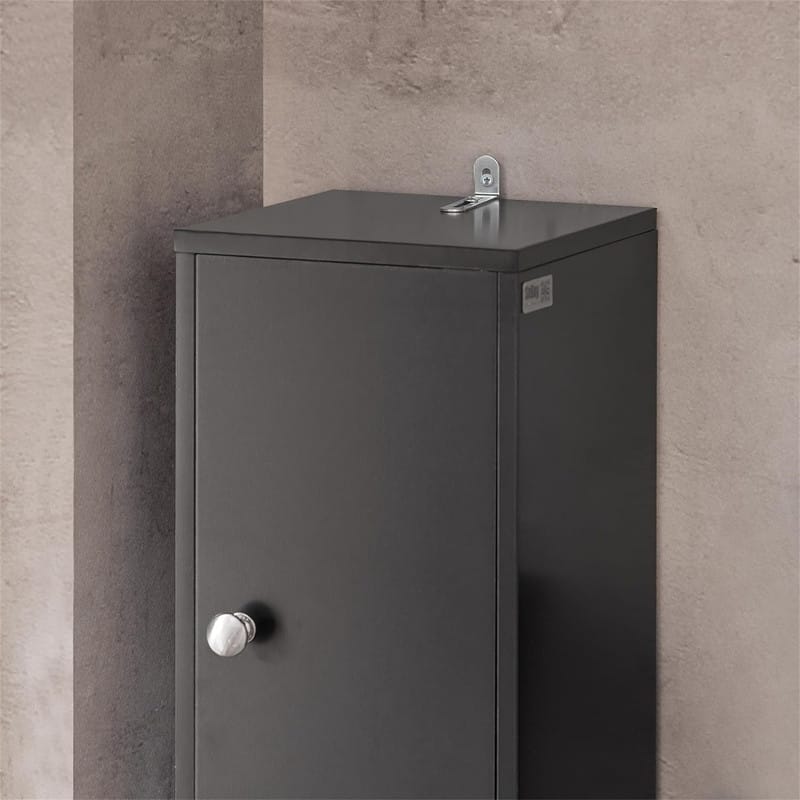 Black Bathroom Tall Cabinet - 7.87"D x 7.87"W x 70.87"H