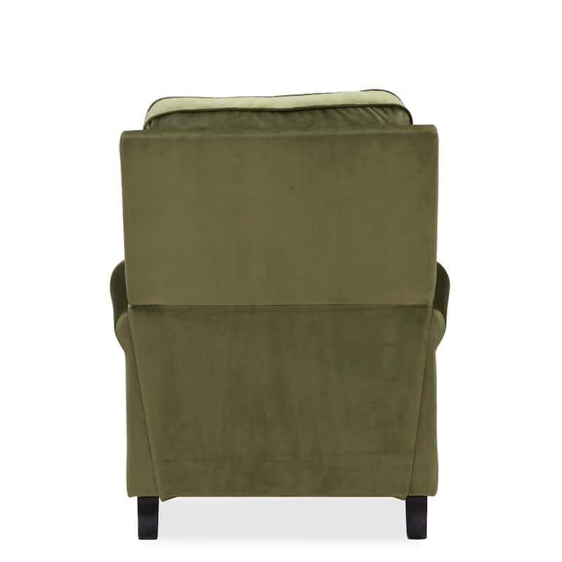 ProLounger Kale Green Velvet Push Back Recliner Chair