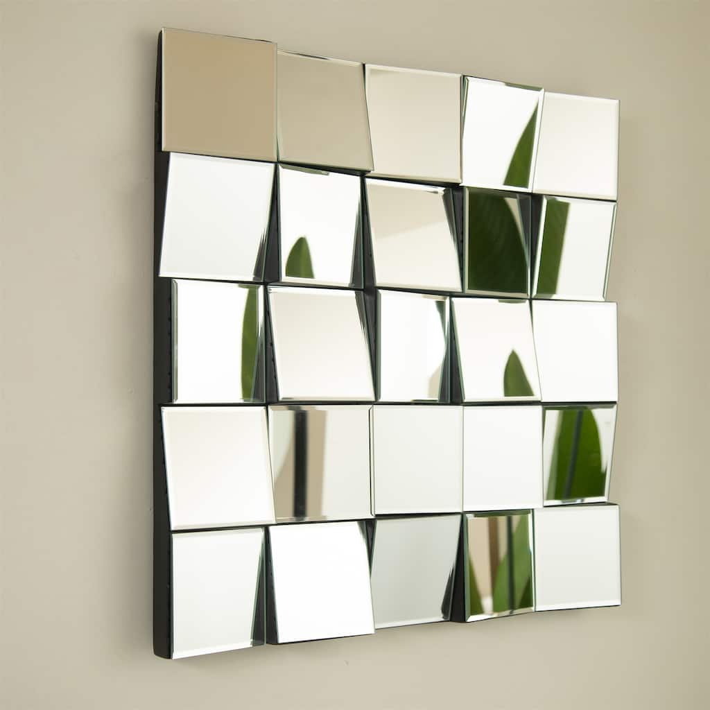 24" 3D Square Wall Mirror