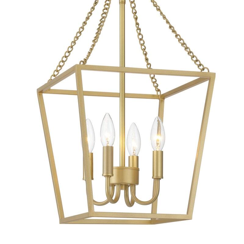Acroma - 4 Light Dimmable Lantern Geometric Chandelier - N/A