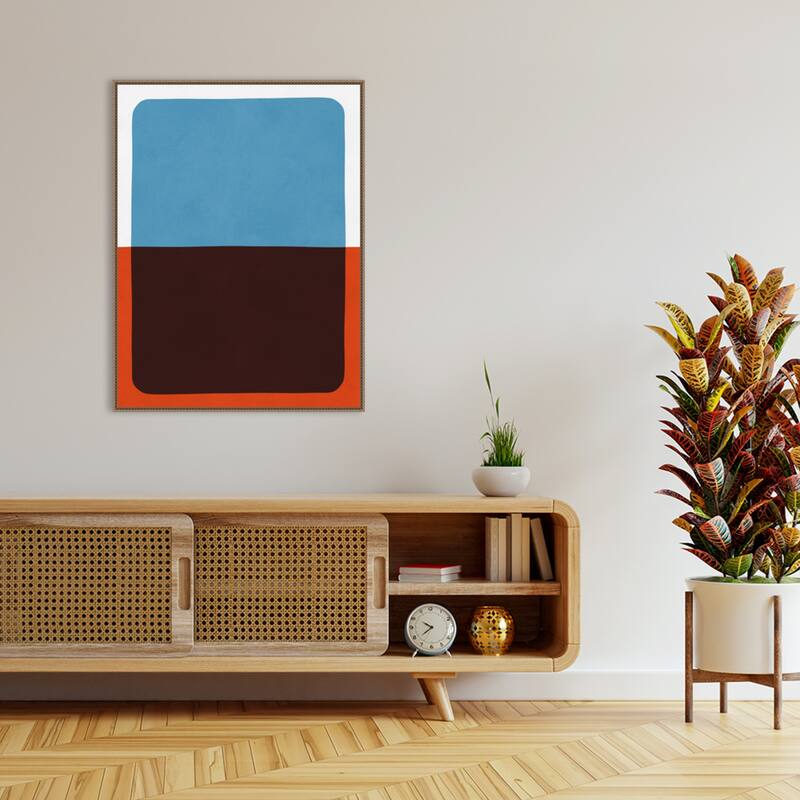 Overlapping Colors 2 by Vitor Costa Framed Canvas Wall Art Print