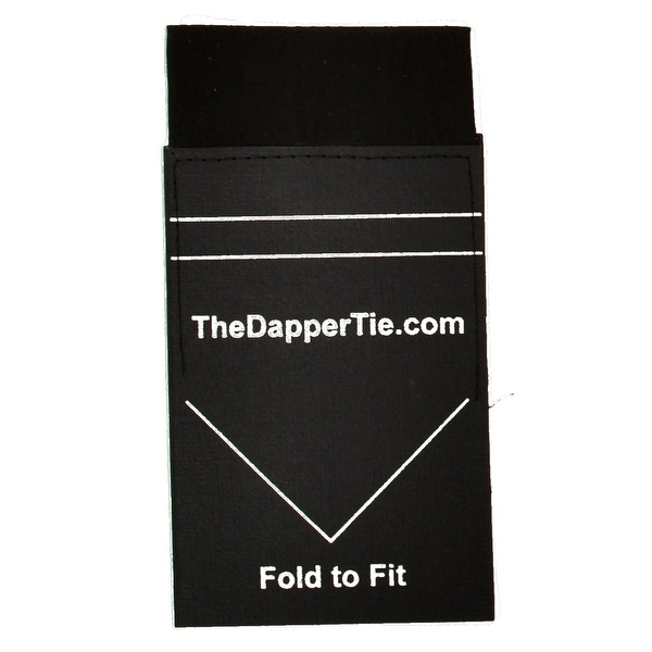TheDapperTie - Men's Solid Flat Pre Folded Pocket Square on Card - regular