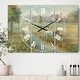 preview thumbnail 1 of 4, Designart 'Tranquil Country Field' Cottage 3 Panels Oversized Wall CLock - 36 in. wide x 28 in. high - 3 panels