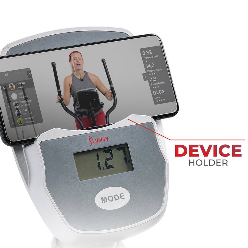 Sunny Health & Fitness Essentials Series Magnetic Smart Recumbent Bike with SunnyFit® App Bluetooth Connectivity
