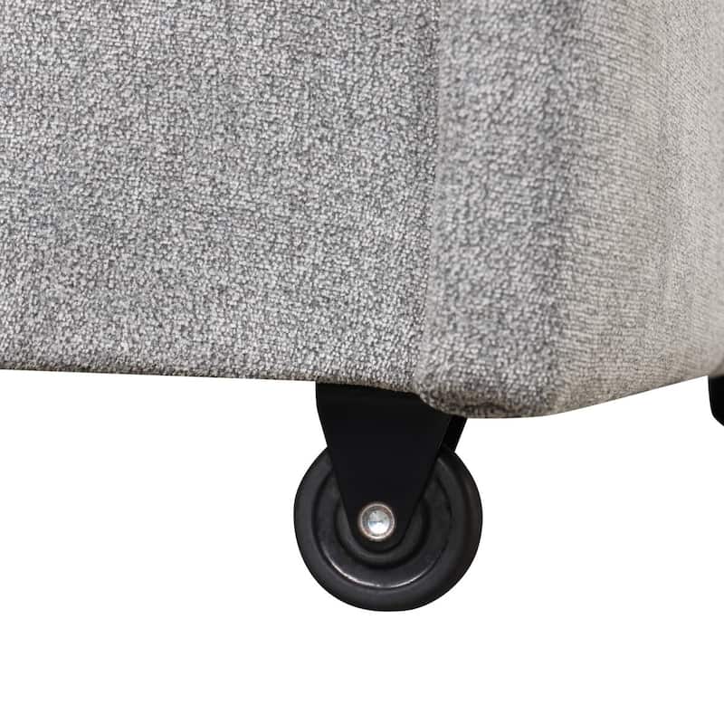 L-shaped Reversible Sleeper Sectional Sofa with Storage Space