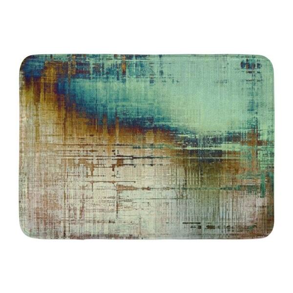 Shop Aged Old Designed As Abstract Patterns Brown Blue Gray Cyan Aging Doormat Floor Rug Bath Mat 23 6x15 7 Inch Multi On Sale Overstock 31781254