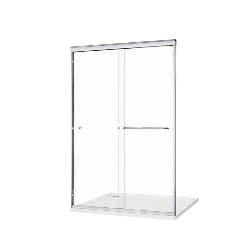 Elegant Double Sliding Shower Door 58.5-60''W x 72'' H Brushed Nickel or Chrome or Matte Black or Gold Finish Framed