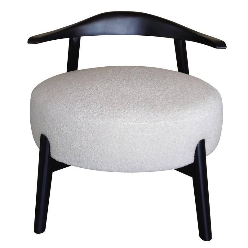 Modern Solid Wood Fabric Armrest Dining Chair with Cushion and Backrest for Dining Room Kitchen Living Room Terrace