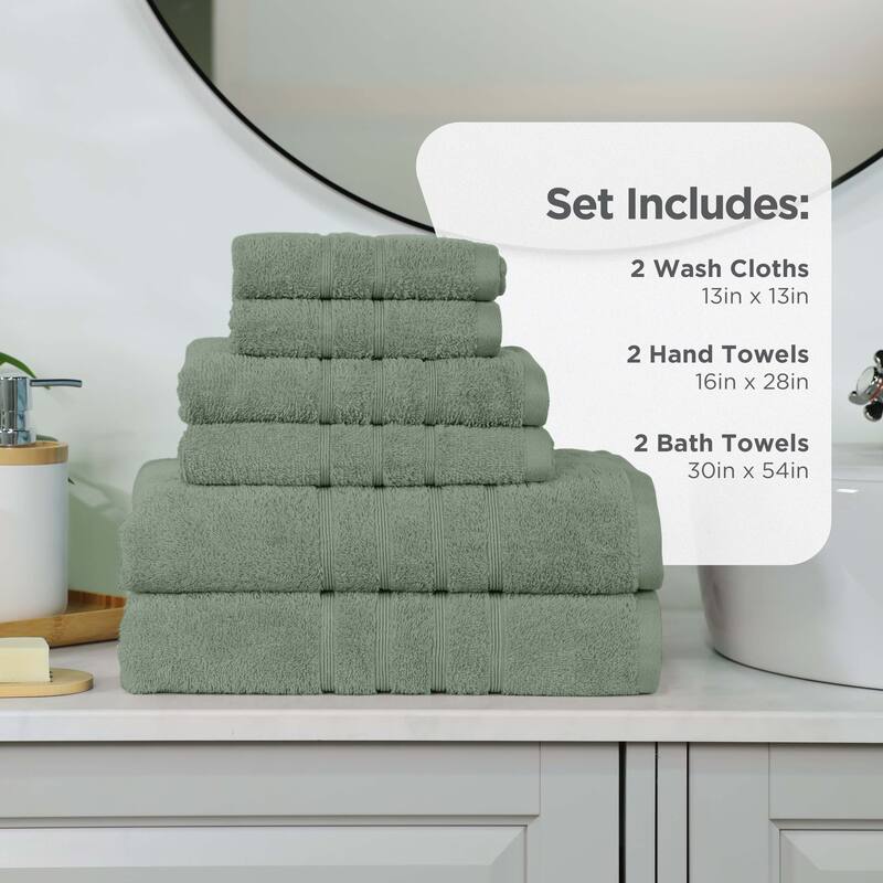 Martex Ultimate Performance Cotton Low-Lint Soft Absorbent Towel Set
