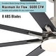 preview thumbnail 64 of 128, Sofucor 52/66/72/76/84Inch Large Ceiling Fan with Dimmable LED Light ,Remote&APP Control,8 Blades for Large Living Room,Porch