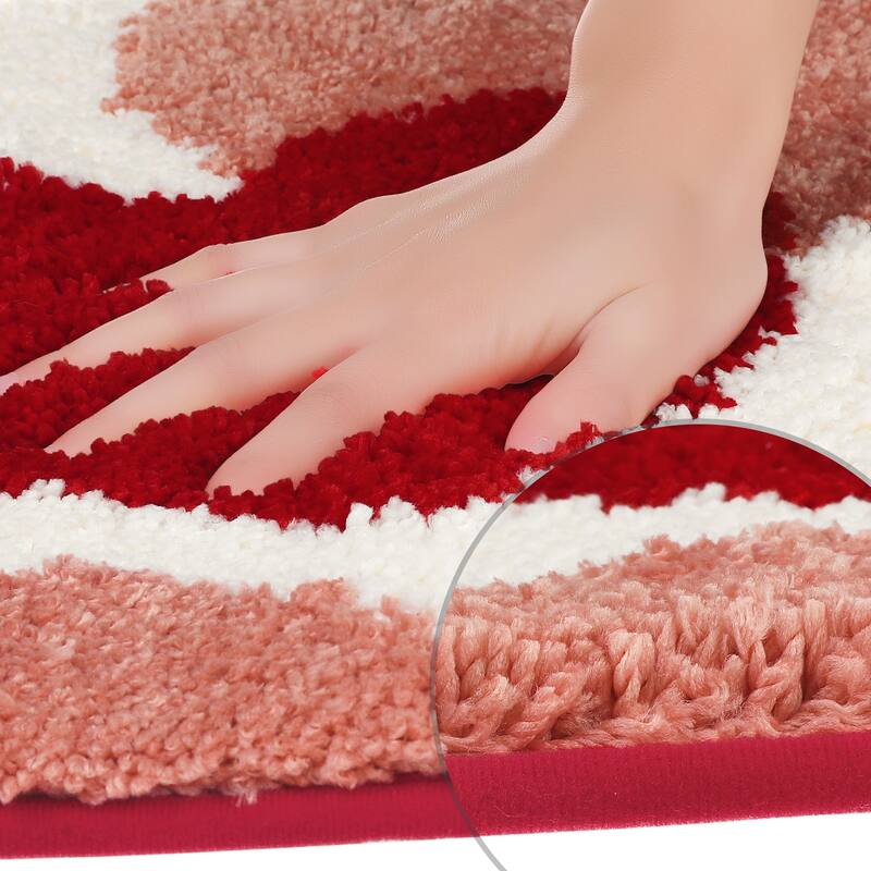 Soft Bath Rugs, Non-Slip Bathroom Rug Cute Bath Mat Water Absorbent Thick Shaggy Floor Mats