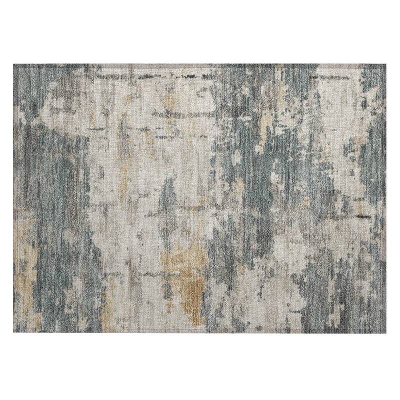 Machine Washable Indoor/ Outdoor Crouppen Modern Chantille Rug