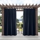 preview thumbnail 18 of 21, ATI Home Indoor/Outdoor Solid Cabana Tab Top Curtain Panel Pair 54x108 - Navy