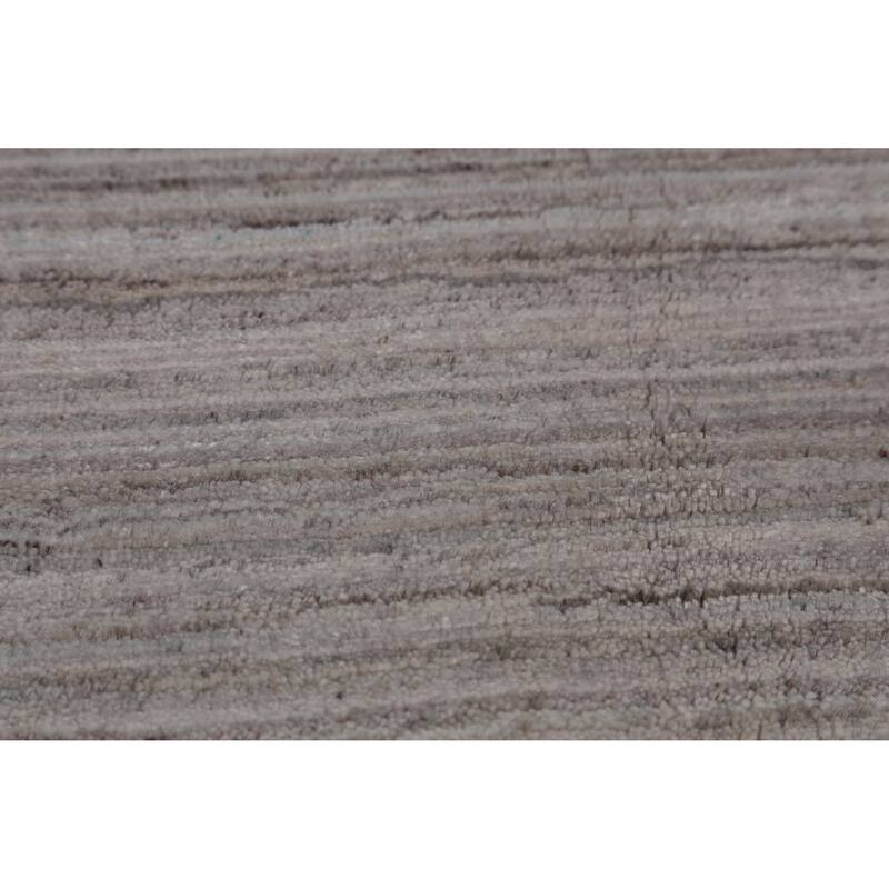 Tribal Gabbeh Indian Area Rug Hand-Knotted Stripe Wool Carpet - 9'2" x 12'6"