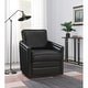 preview thumbnail 2 of 7, Beecham Black Swivel Chair with Glider Base