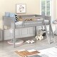 preview thumbnail 11 of 18, Twin Size Wood Low Loft Bed with Ladder