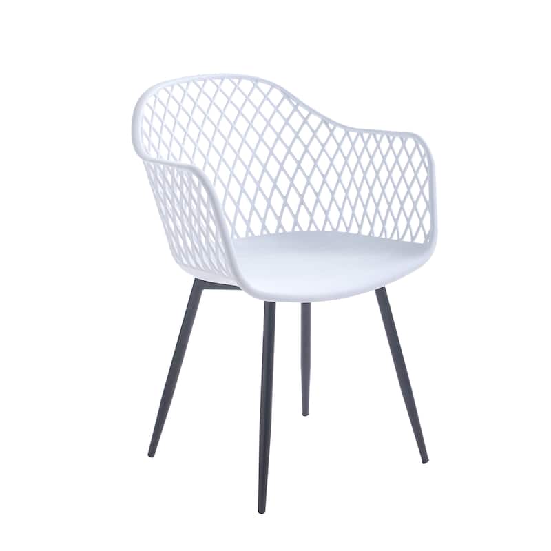 Porthos Home Mitt Hard Plastic Dining Chairs w/ Iron Legs (Set of 2)