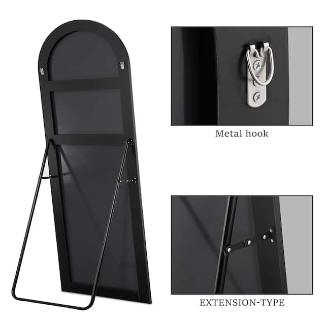 Arched Top Full-length Freestanding/ Leaning/ Hanging Wall Mirror