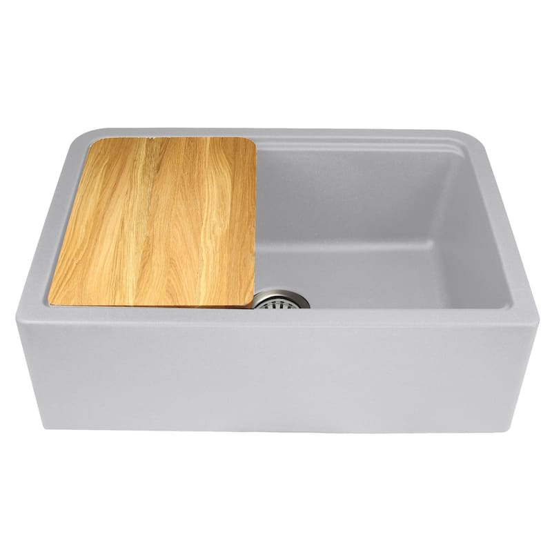 Highpoint 29.75in Granite Composite Workstation Farmhouse Sink - 29.75" x 19.75" x 9.75"