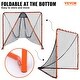 preview thumbnail 2 of 5, VEVOR Lacrosse Goal,Folding Portable Backyard Lacrosse Training Equipment,Perfect for Youth Adult Training, Orange