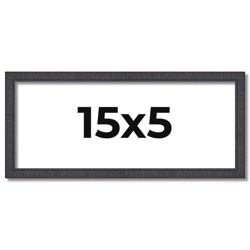 15x5 Frame Brown Solid Wood Picture Frame - Complete Modern Photo