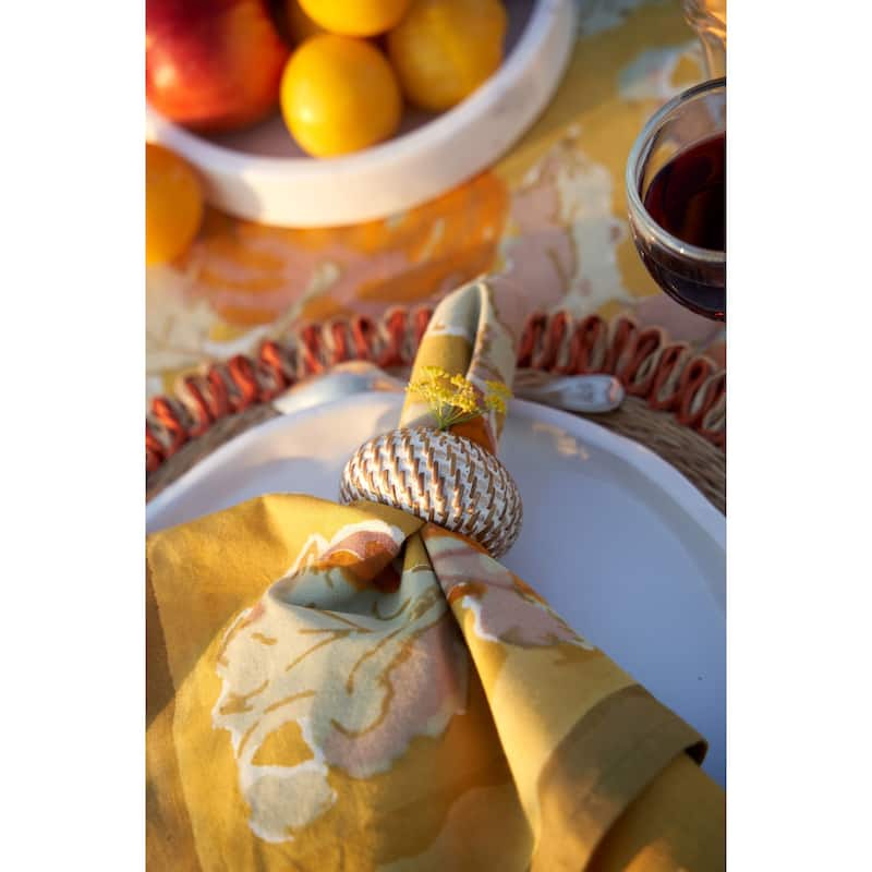 Couleur Nature Harvest Pumpkin Square Cotton Napkin (Set of 6)