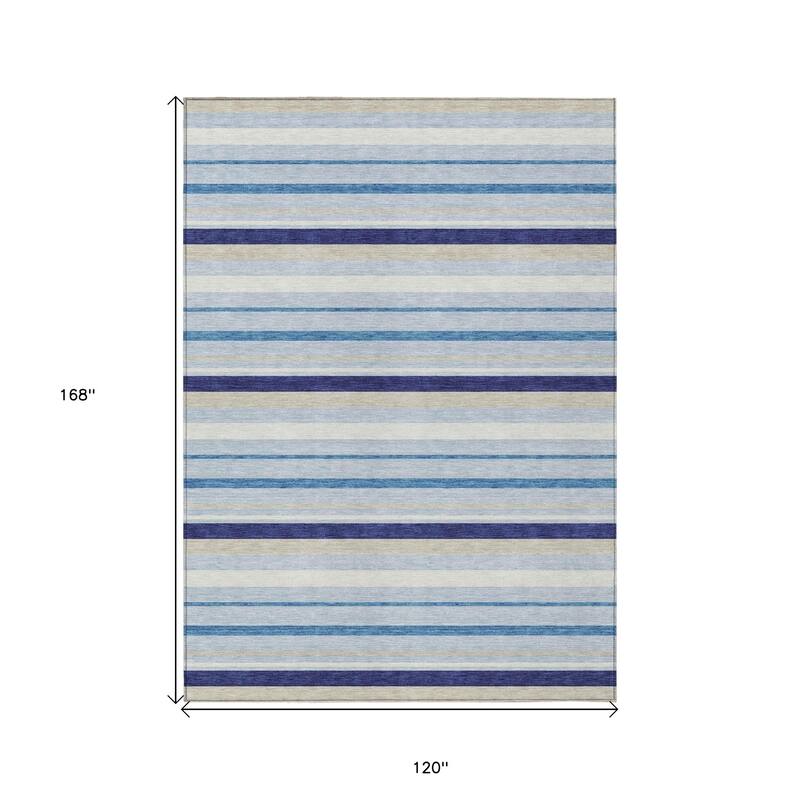 HomeRoots Striped Transitional Rectangle Outdoor Rug