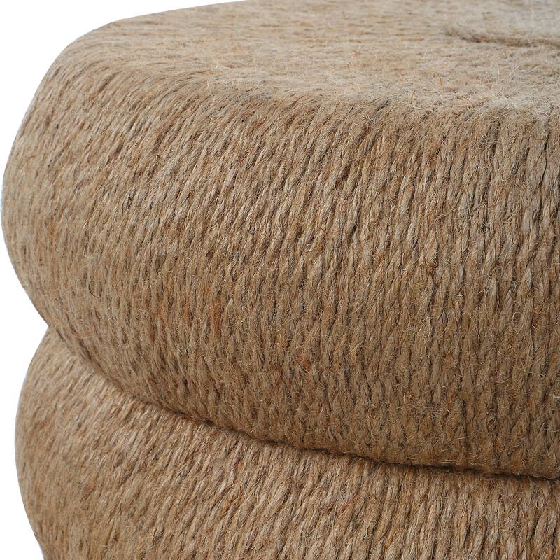Capitan Braided Rope Side Table - 23.5" - Brown