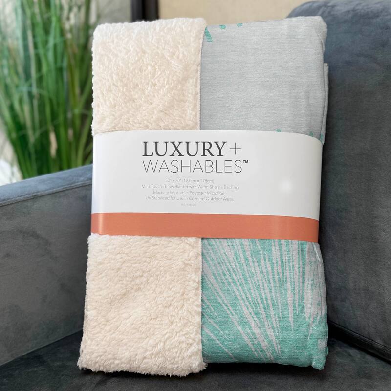 Premium Machine Washable Contemporary Burst Sherpa Throw Blanket