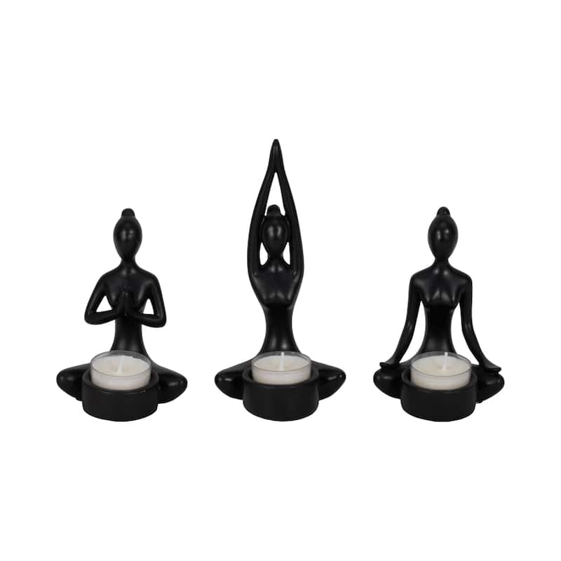 Sagebrook Home Polyresin Votive Candle Holder - 3" x 3" x 6"