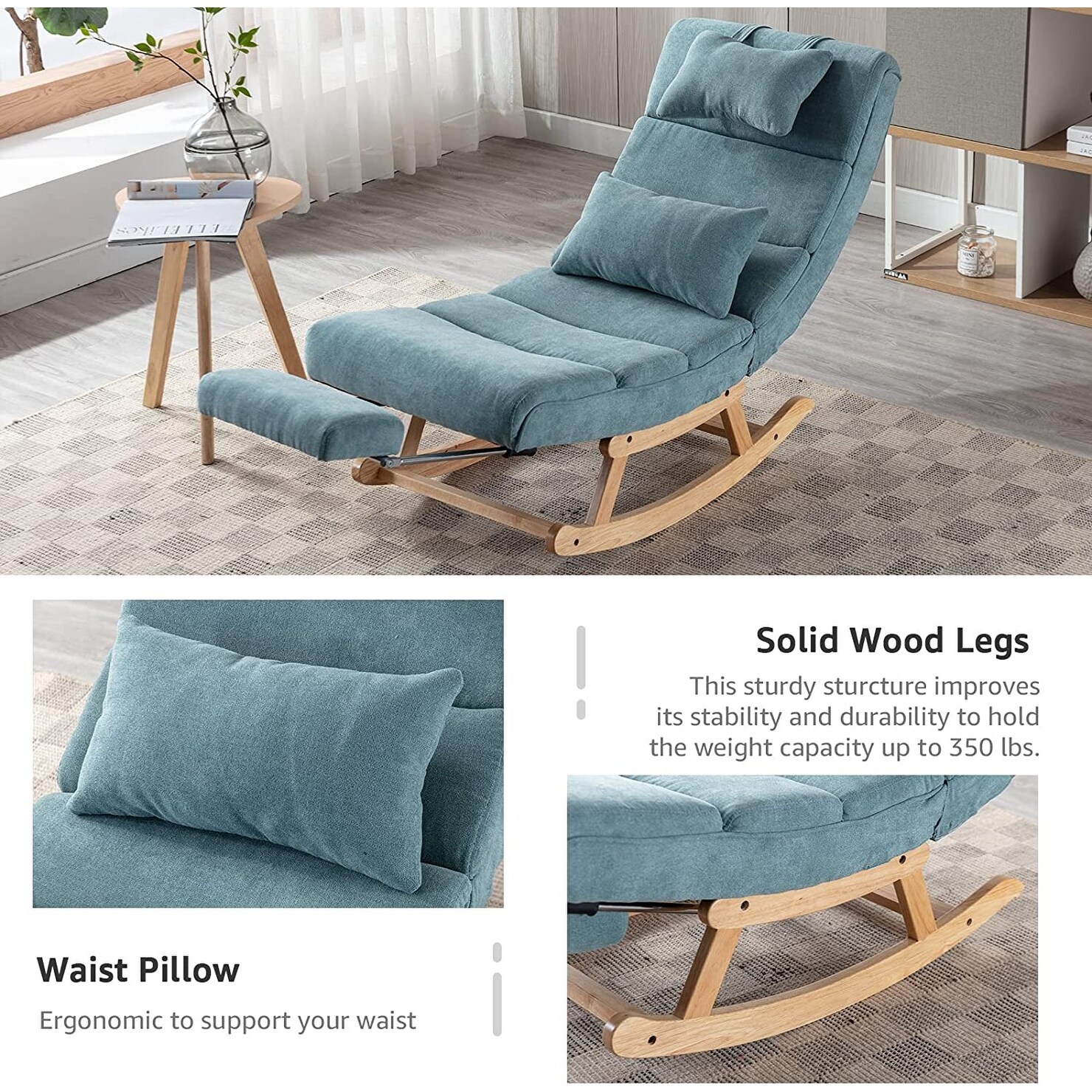 350 weight capacity glider chair hot sale