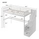 preview thumbnail 13 of 16, Twin Size Loft Bed with Storage Staircase & Study Desk, Vintage side Rail, Solid Wood Slats Support, Rustic style for Bedroom