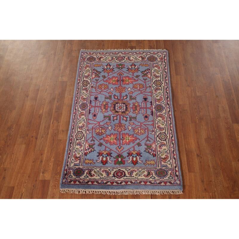 Heriz Serapi Oriental Accent Rug Handmade Wool Carpet - 3'0"x 4'11"