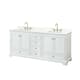 Option White / Giotto Quartz Top / Brushed Gold Hardware