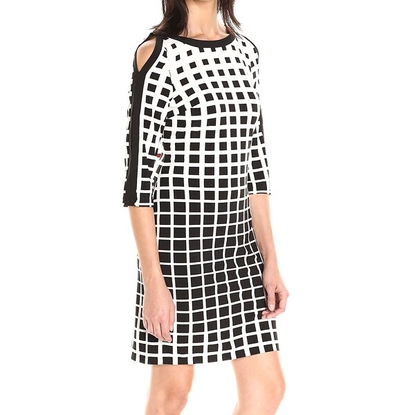 sandra darren black and white dress
