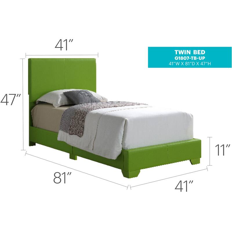 Aaron Upholstered Twin Panel Bed