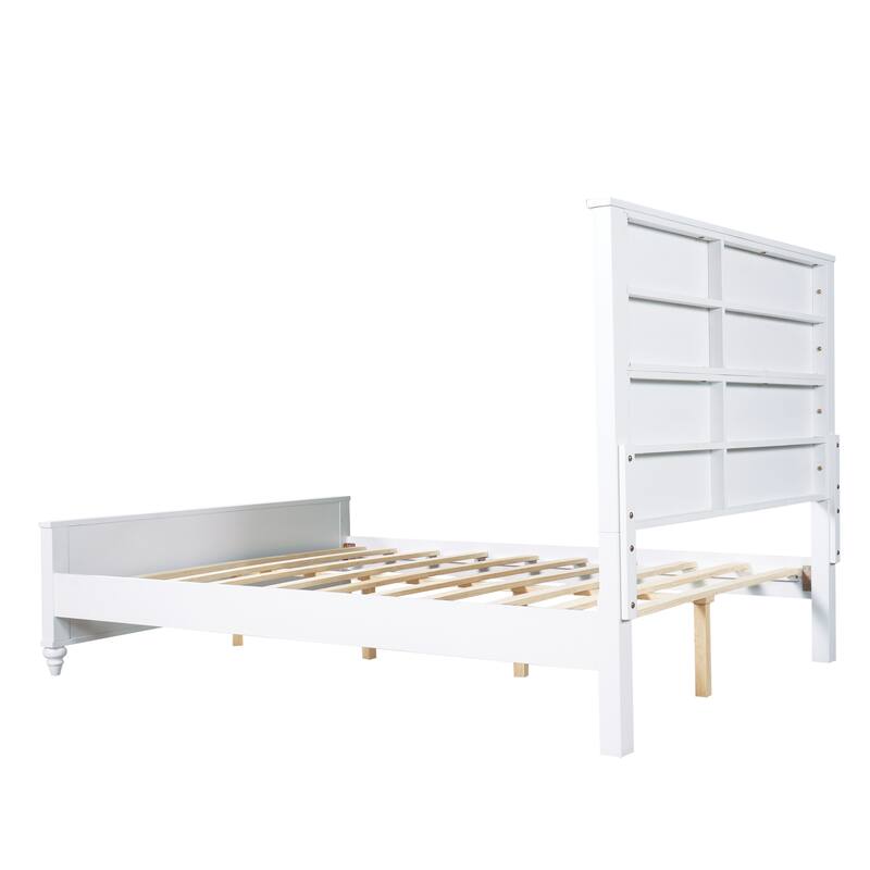 Christopher Knight Home - Silverton Modern 3-Piece Bedroom Set with Classic Grooved Panels Bed Frame & Matching Nightstands