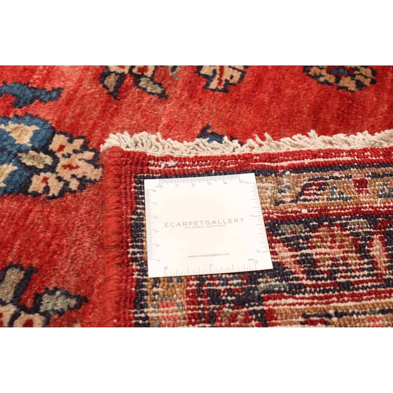 ECARPETGALLERY Hand-knotted Andelz Red Wool Rug - 2' 9" x 9' 4"