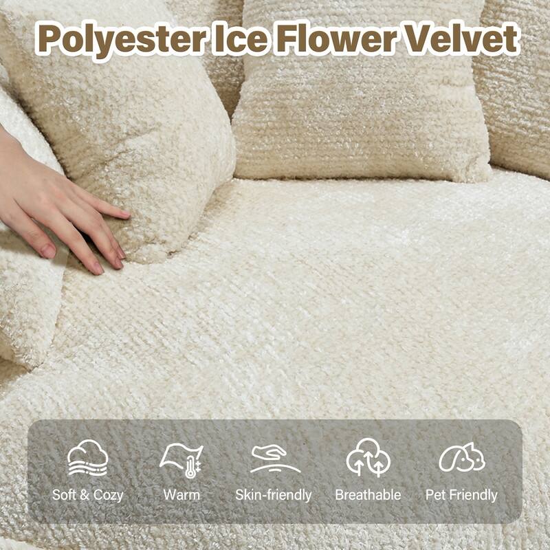 Rossetta Oversized Round Polyester Foam Chair with Pillows