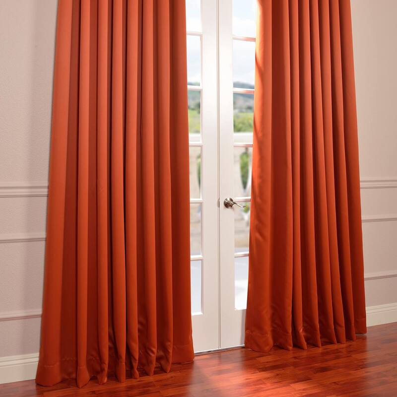 Exclusive Fabrics Extra Wide Room Darkening Grommet 96-inch Curtain (1 Panel)