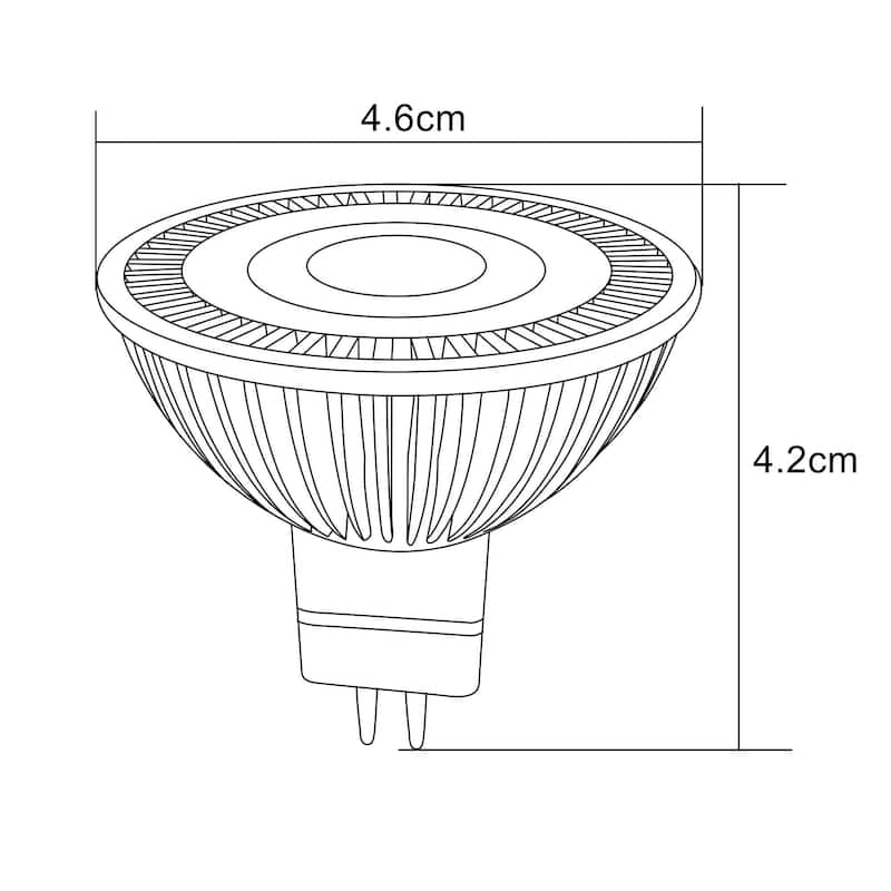 MR16 GU5.3 Bi-Pin LED Bulb 38D Beam Angle, 2700K Warm White