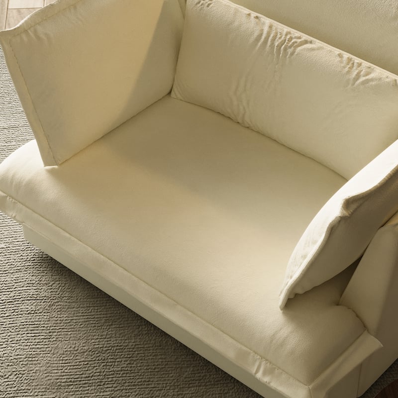 Modern Single Seat Sofa Chair with Plush Cushions Accent Lounge Chair