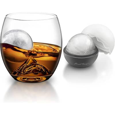 Final Touch On The Rock Glass with Ice Ball Maker - 8 oz
