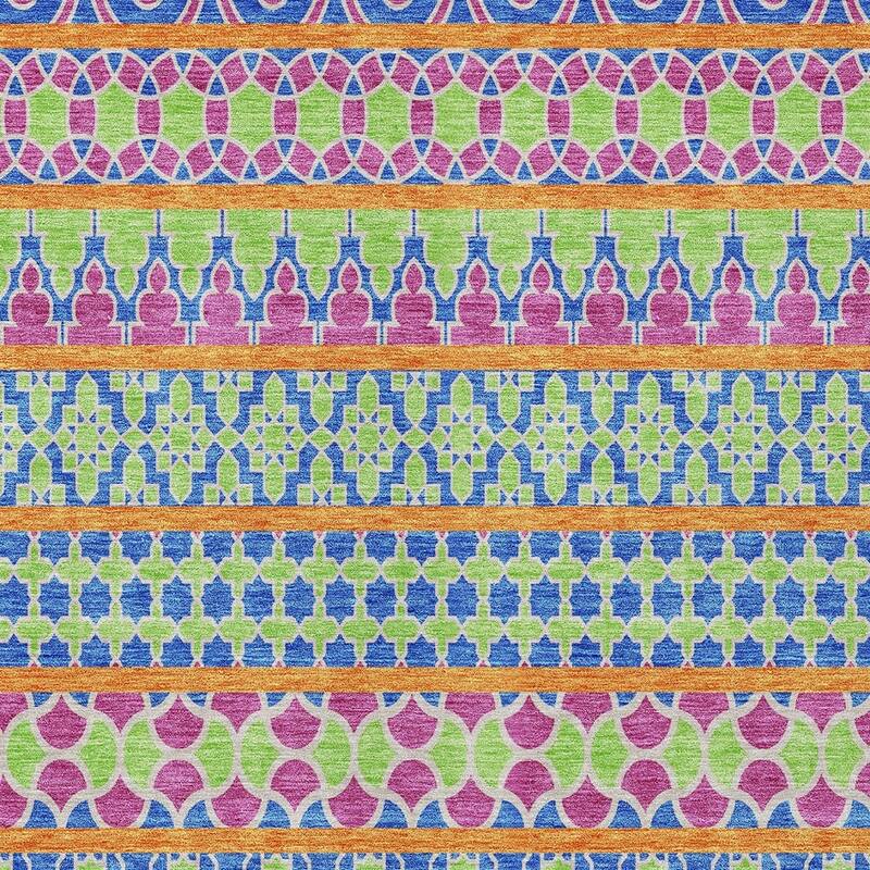 HomeRoots Quatrefoil Transitional Rectangle Outdoor Rug